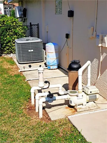 Details featuring central AC unit and pool eqiuipement