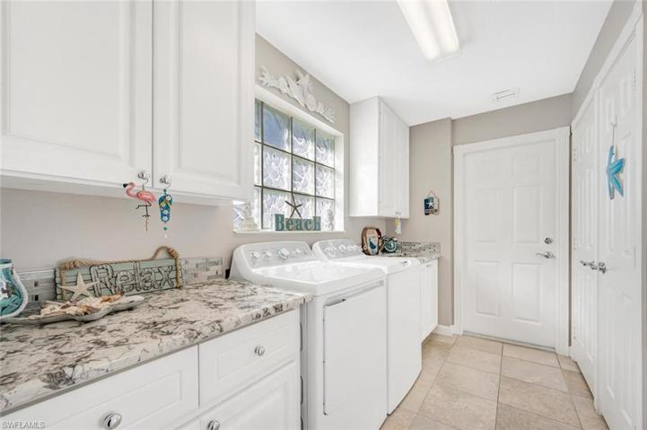 In-house laundry with sink and extra storage