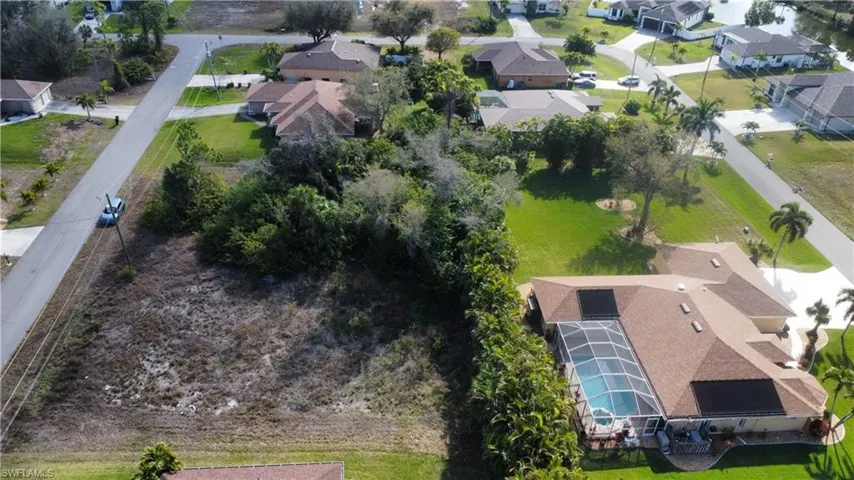 Aerial view of residential area