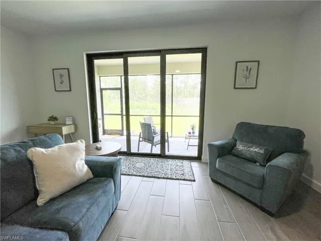 Living area featuring tile finished floors