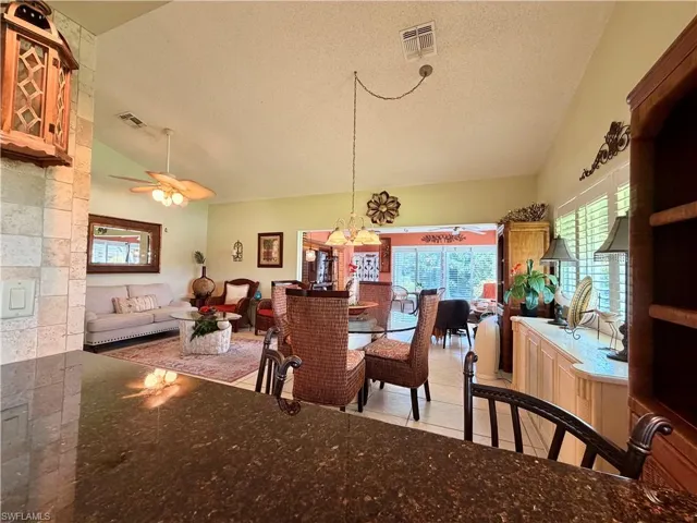 View to open and bright LR/Great Room