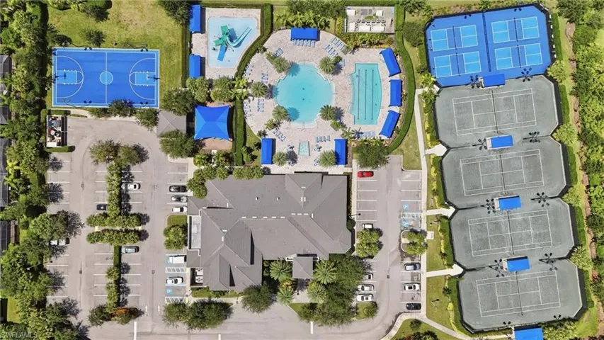 Aerial view of the community amenities