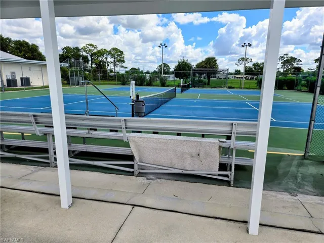 View of tennis court