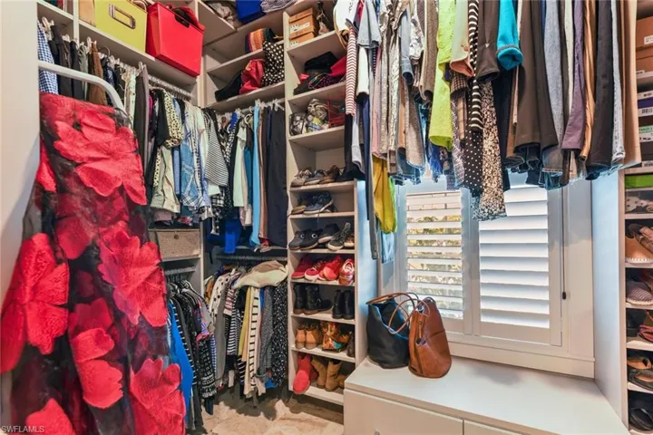 View of walk in closet