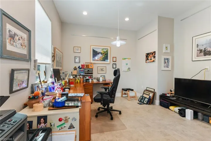 Office with recessed lighting
