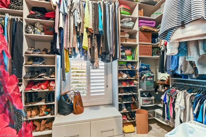 View of walk in closet