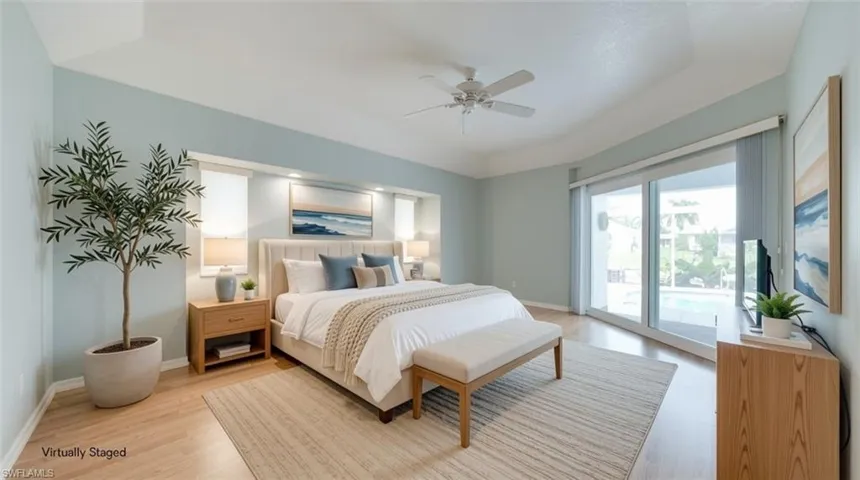 Primary Bedroom Staged