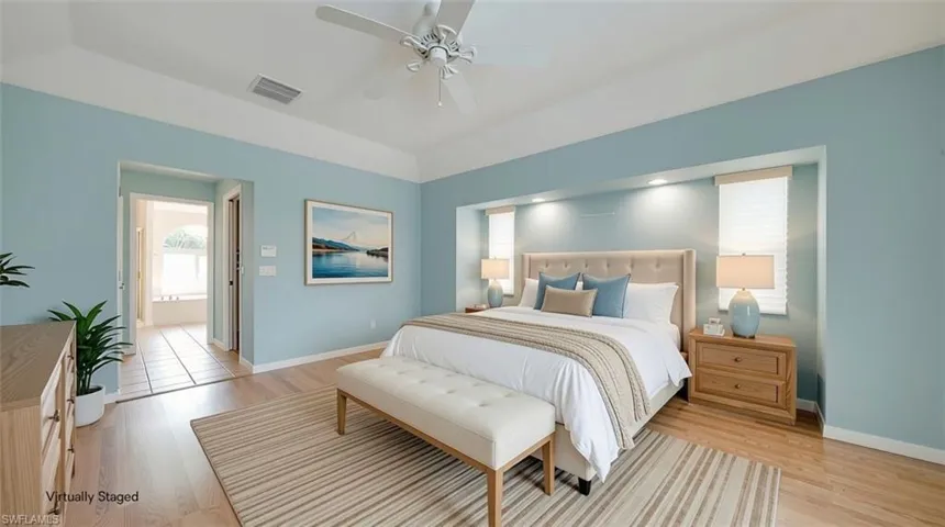 Primary Bedroom Staged