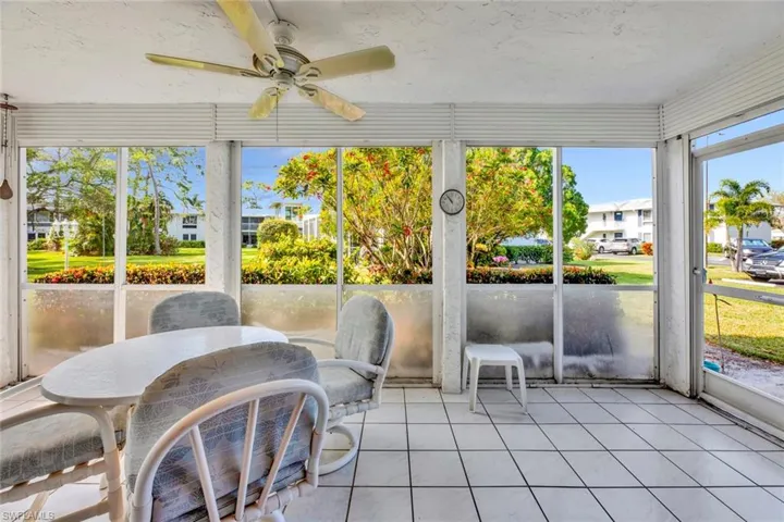 Lanai with pull down storm shutters