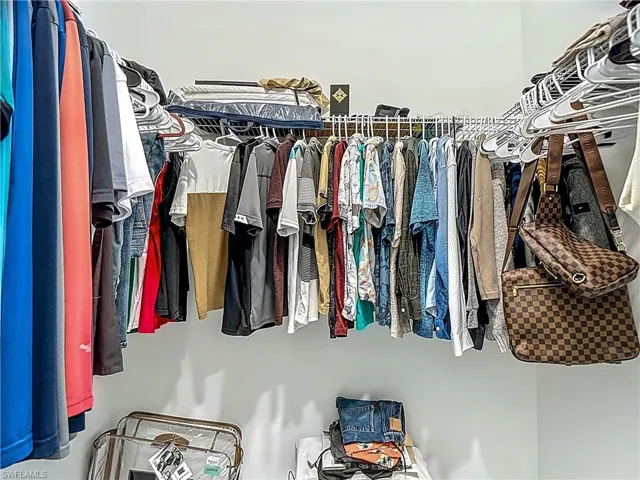 View of walk in closet