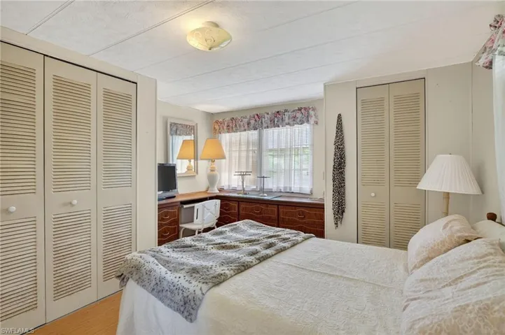 Bedroom with light wood-type flooring