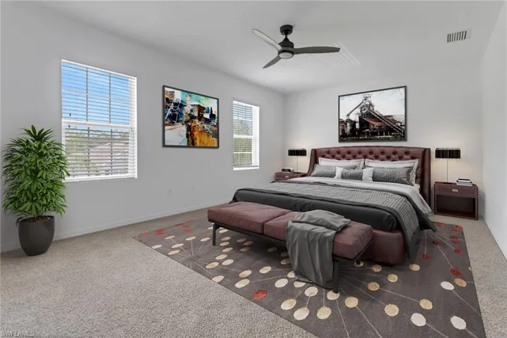 Staged bedroom