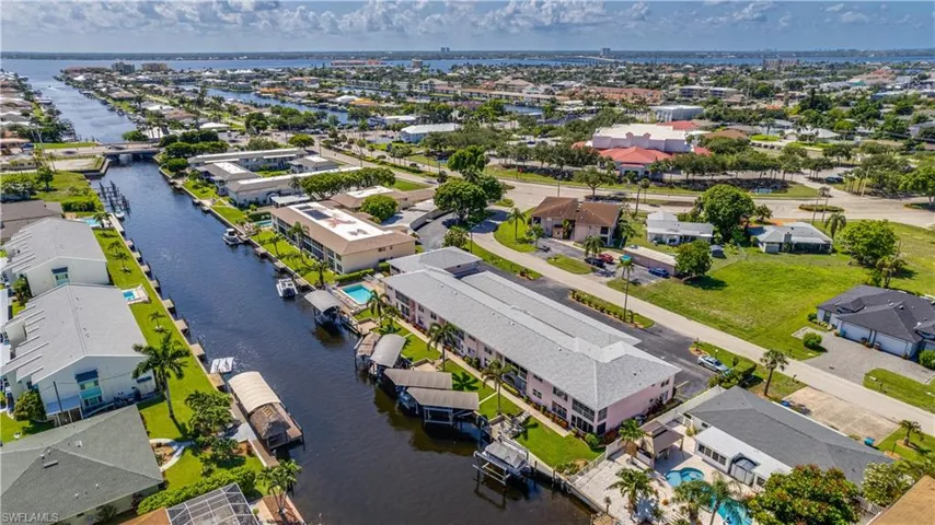 Aerial view of the canal