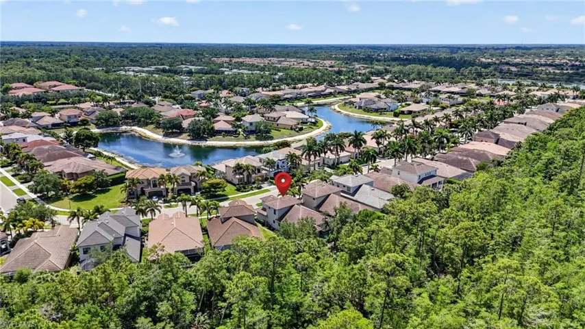 East facing Aerial View of preserve & community