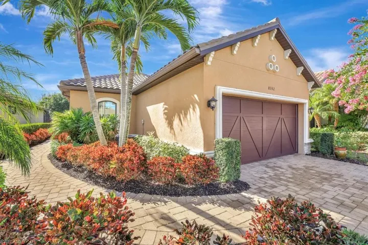 Front w/ 2 car garage