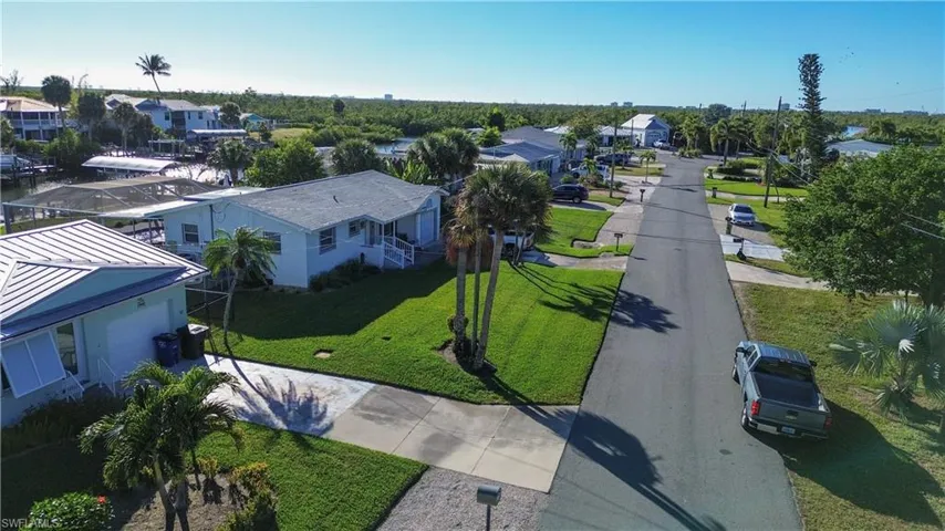 Aerial view of residential area