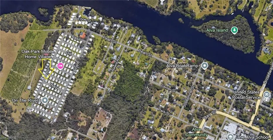 Aerial view of Oak Park