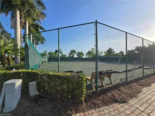 View of tennis court