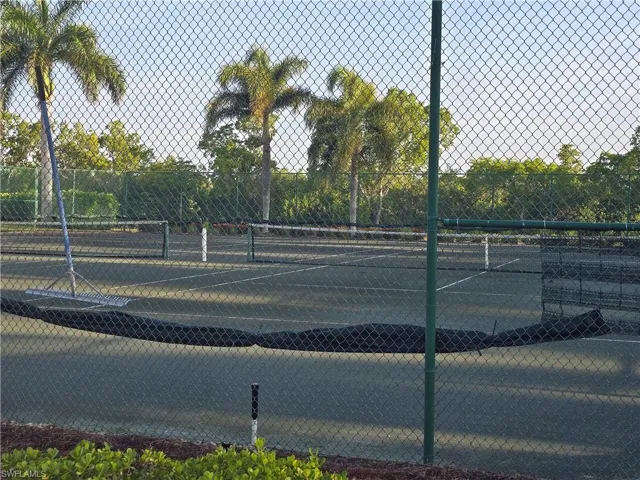 View of tennis court