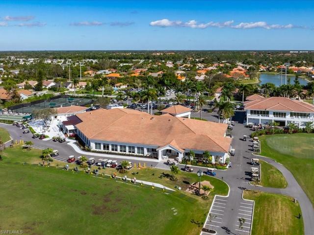 Ariel view of clubhouse from the rear and the driving range.