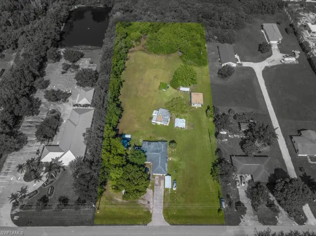Birds eye view of property
