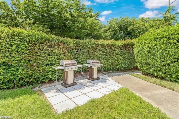Outdoor community grill area perfect for weekend cookouts.