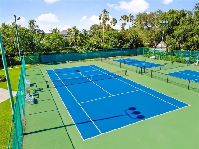 View of tennis court