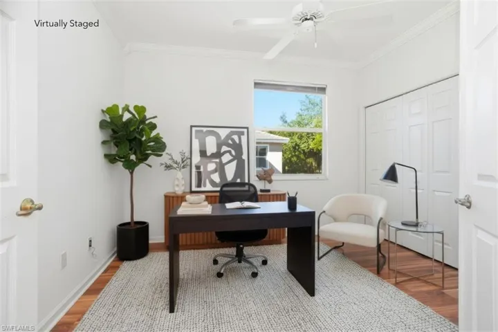 Bedroom 3 - Virtually Staged as an Office