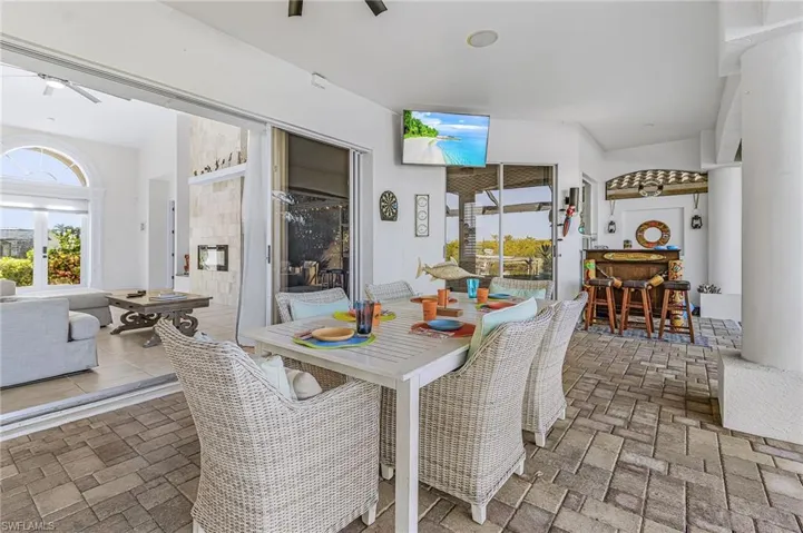 Outside dining area