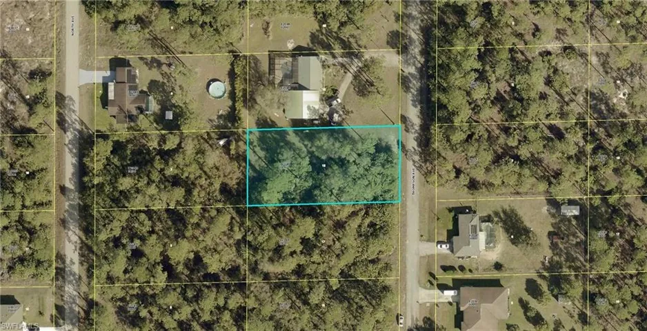 Aerial view of property's location featuring property boundaries highlighted