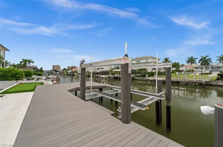 brand new dock, lift, seawall