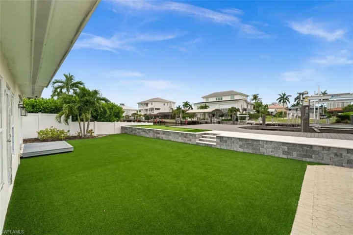 backyard overlooking gulf access canal