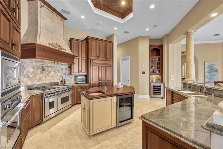 Chef's Kitchen Custom Cabinetry, Walk in Pantry, Bar