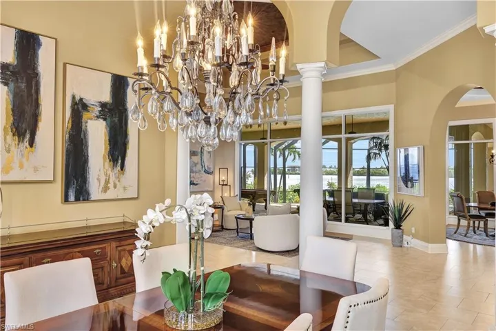Formal Dining Room with endless waterviews