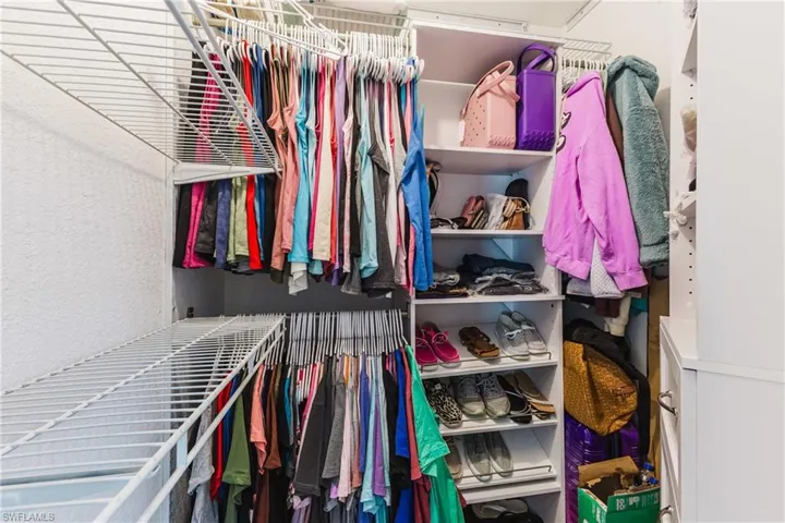 View of walk in closet