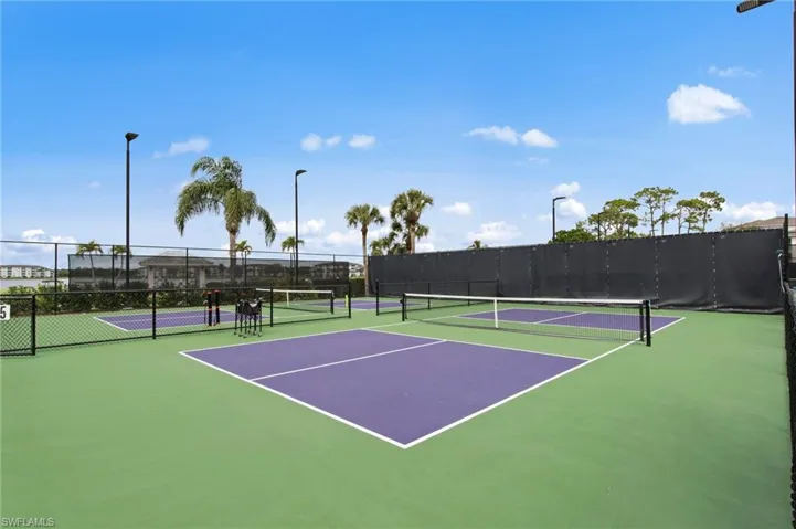 View of tennis court