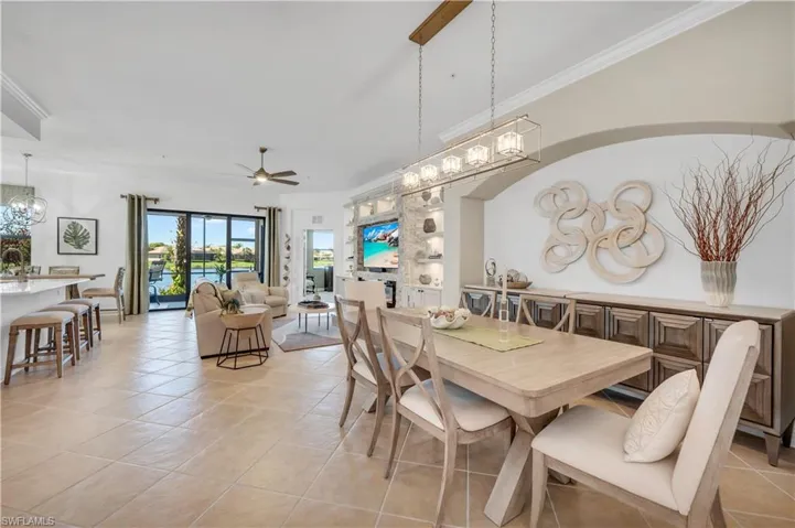 Open concept Dining and Living areas
