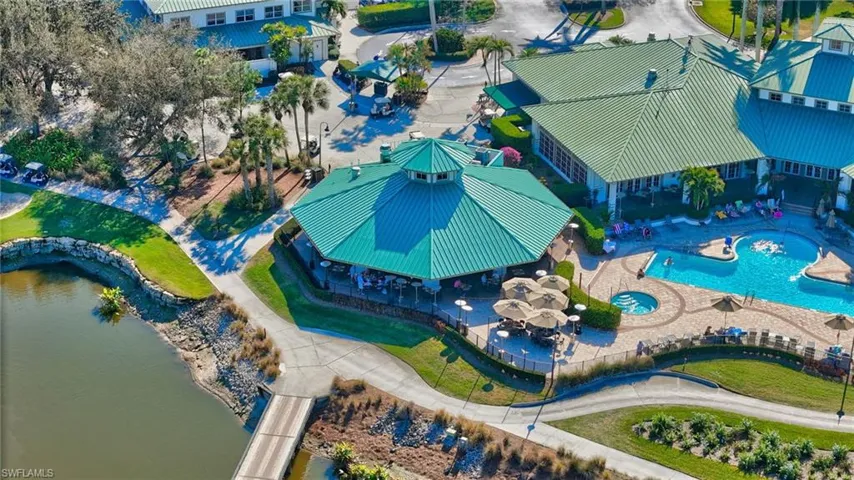 Bird's eye view of a pool
