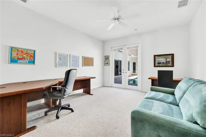 In-law suite is currently being utilized as an office.