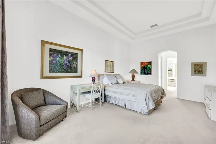 Notice the tray ceilings.
