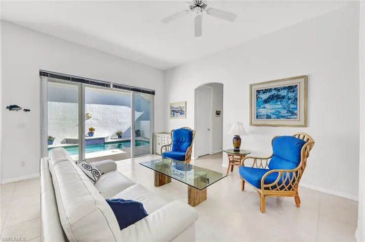 Access the pool from the living room.