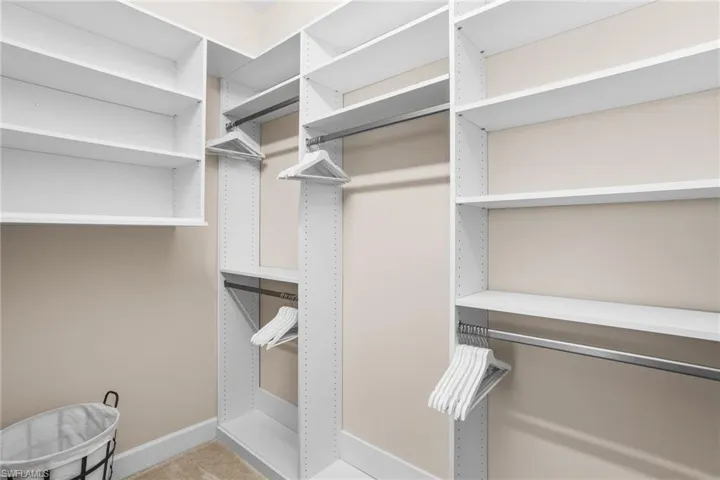 View of walk in closet