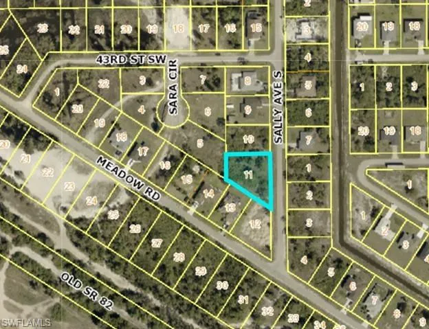 Map of property location with property boundaries highlighted