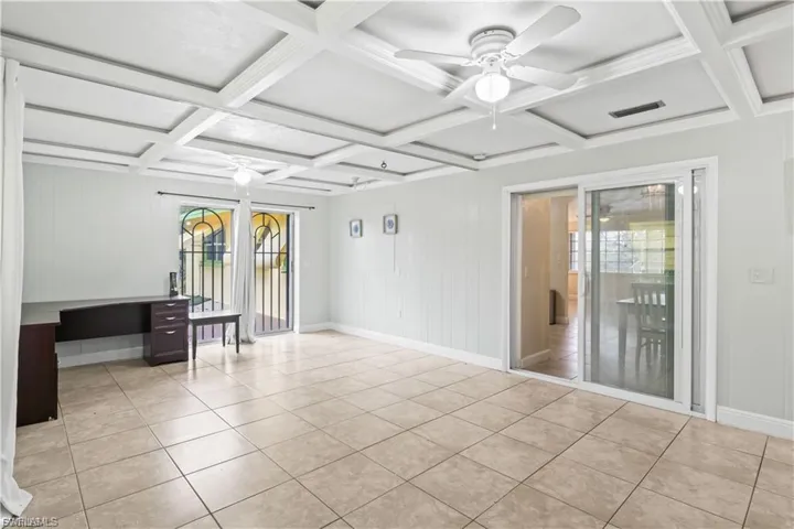Fl Room with sliders to backyard