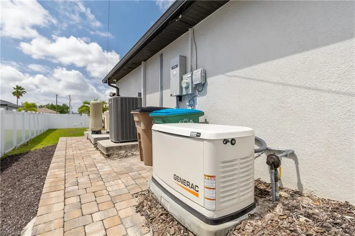 Generac Generator, 500 Gal Propane Tank, Pavered Walkway
