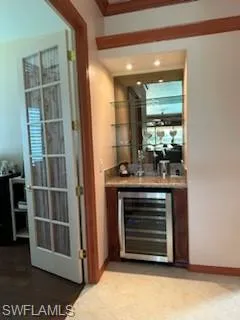 Bar with wine cooler