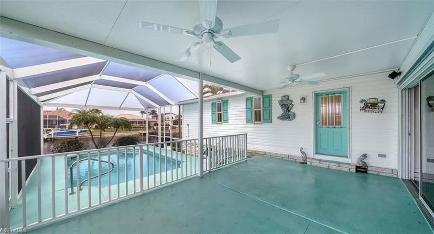 Heated pool & deck from the covered lanai