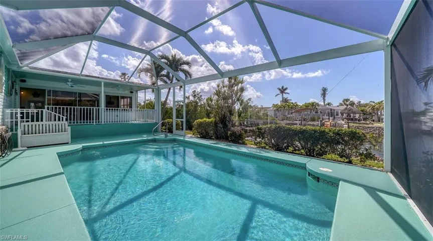 Screen-enclosed heated pool