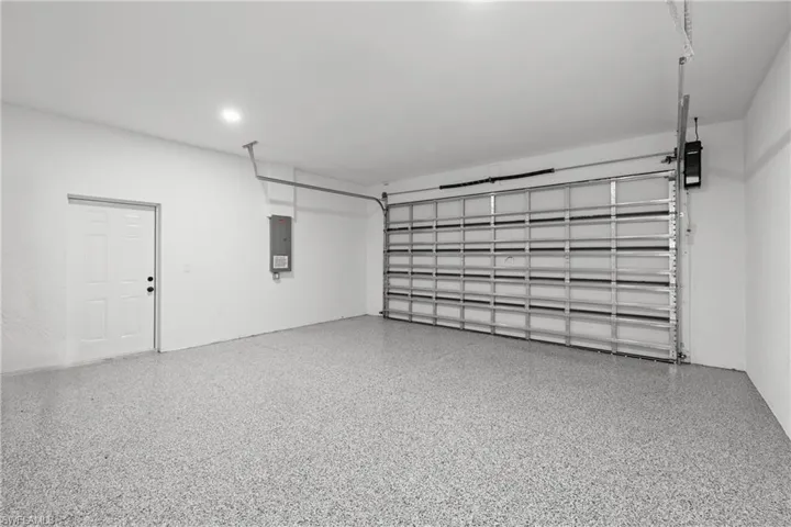 Garage with electric panel
