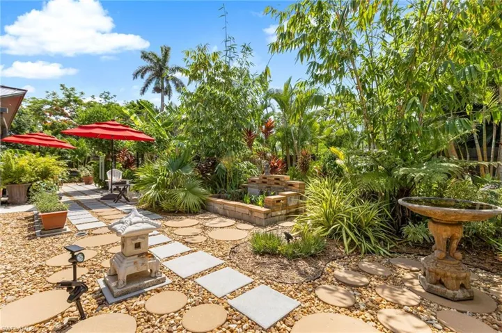 Lush botanical garden